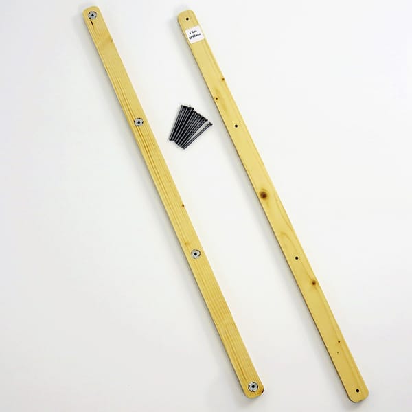 Wooden solar automatic chicken coop door support for wire mesh