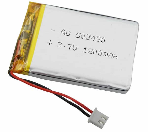 1200mah, 3.7V LIPO battery